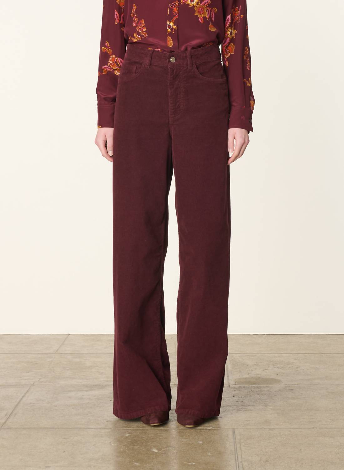 Bilbao Straight Leg Pant In Bordeaux