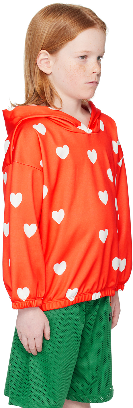 Mini Rodini Kids Red Hearts Hoodie