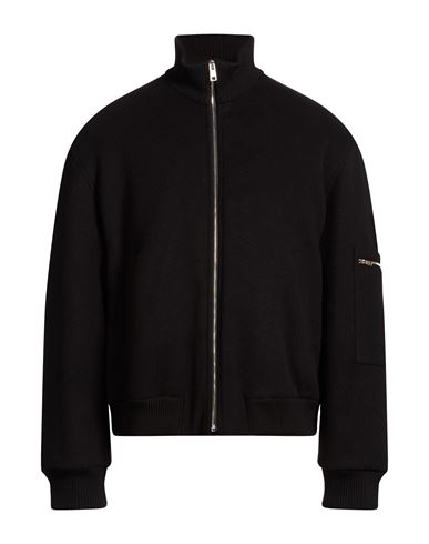Man Jacket Black Size 38 Virgin Wool, Polyamide