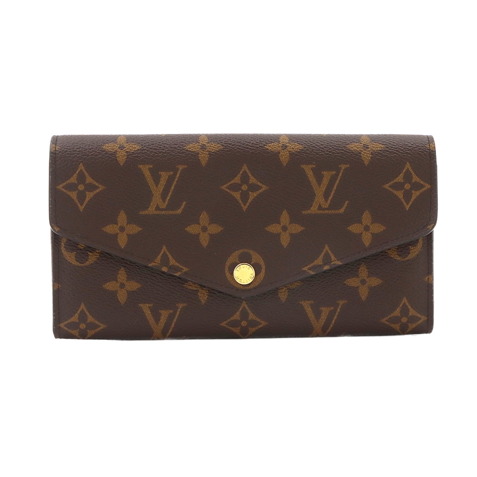 Louis Vuitton Brown Coquelicots Monogram Monogram Long Wallet Bi-Fold Pre-Owned