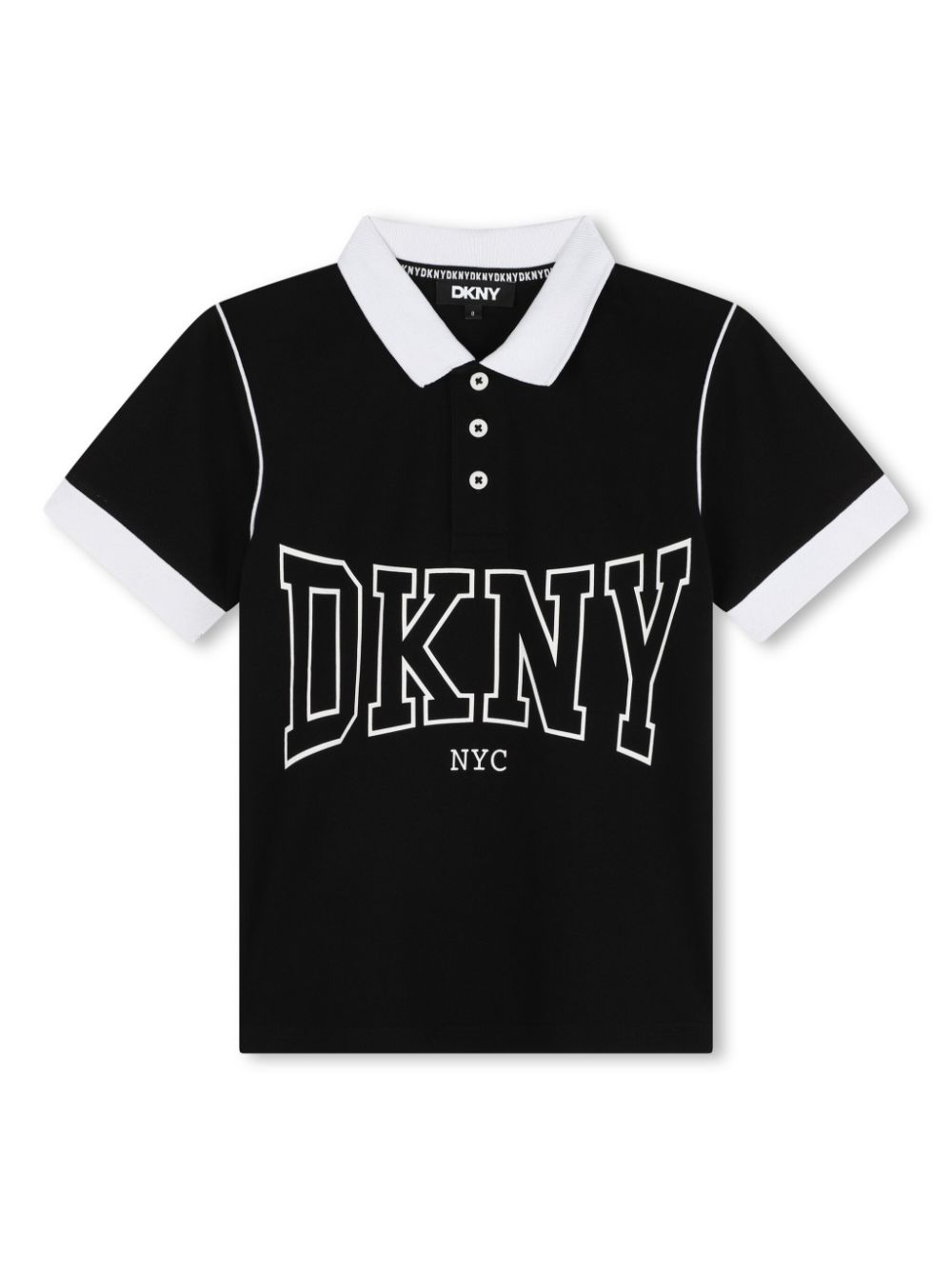 Logo-print polo shirt - Black