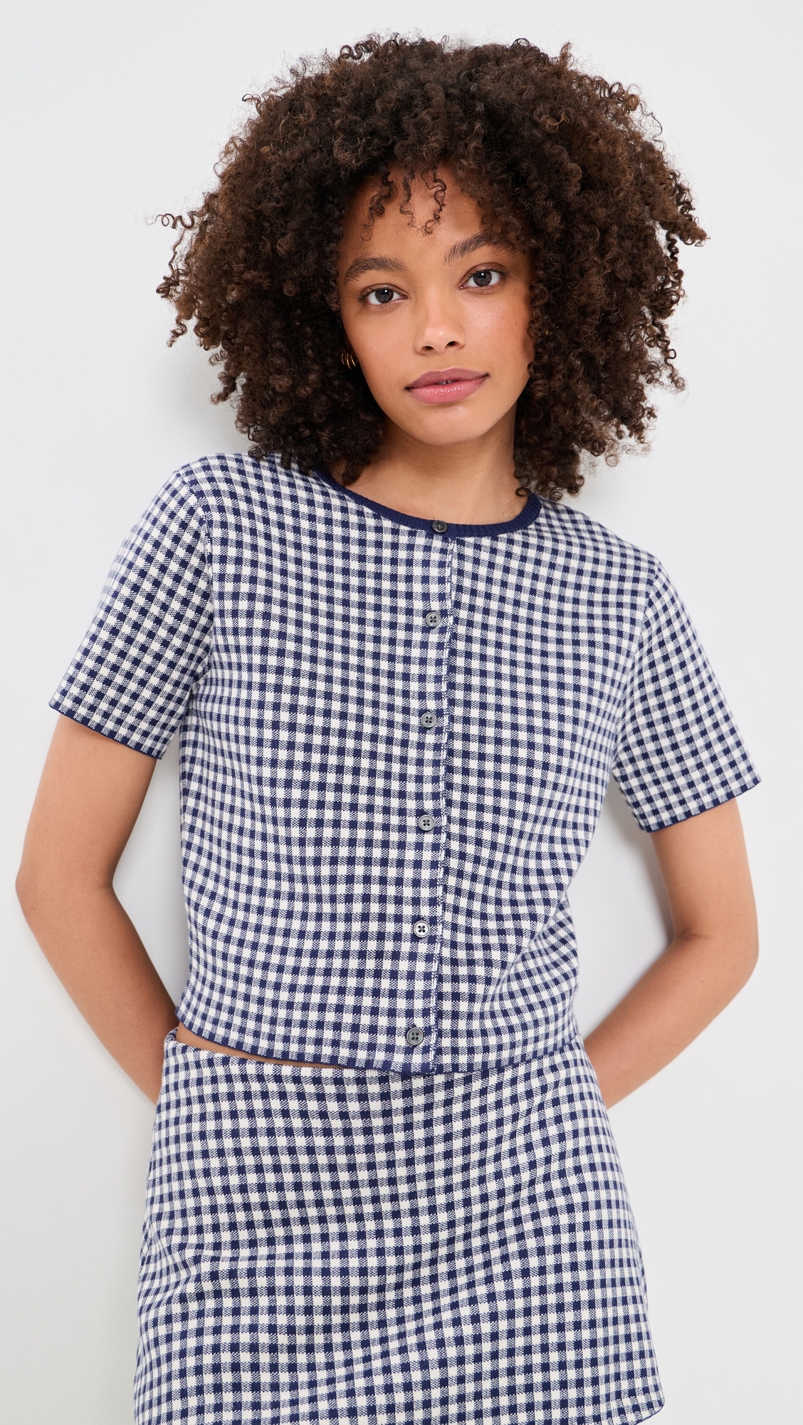 The Keepsake Cardigan Navy Gingham