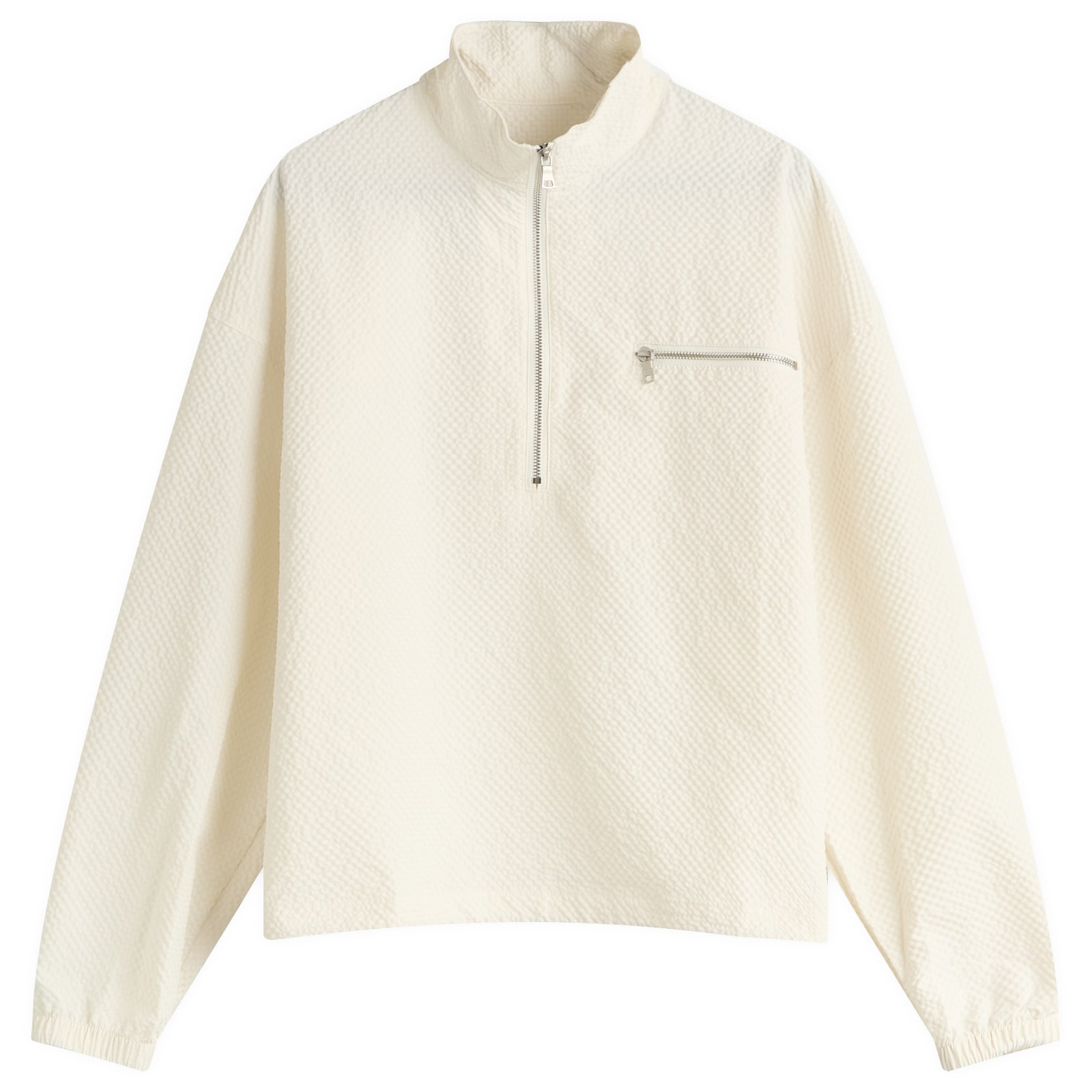 Men's Seersucker Quarter Zip Bone