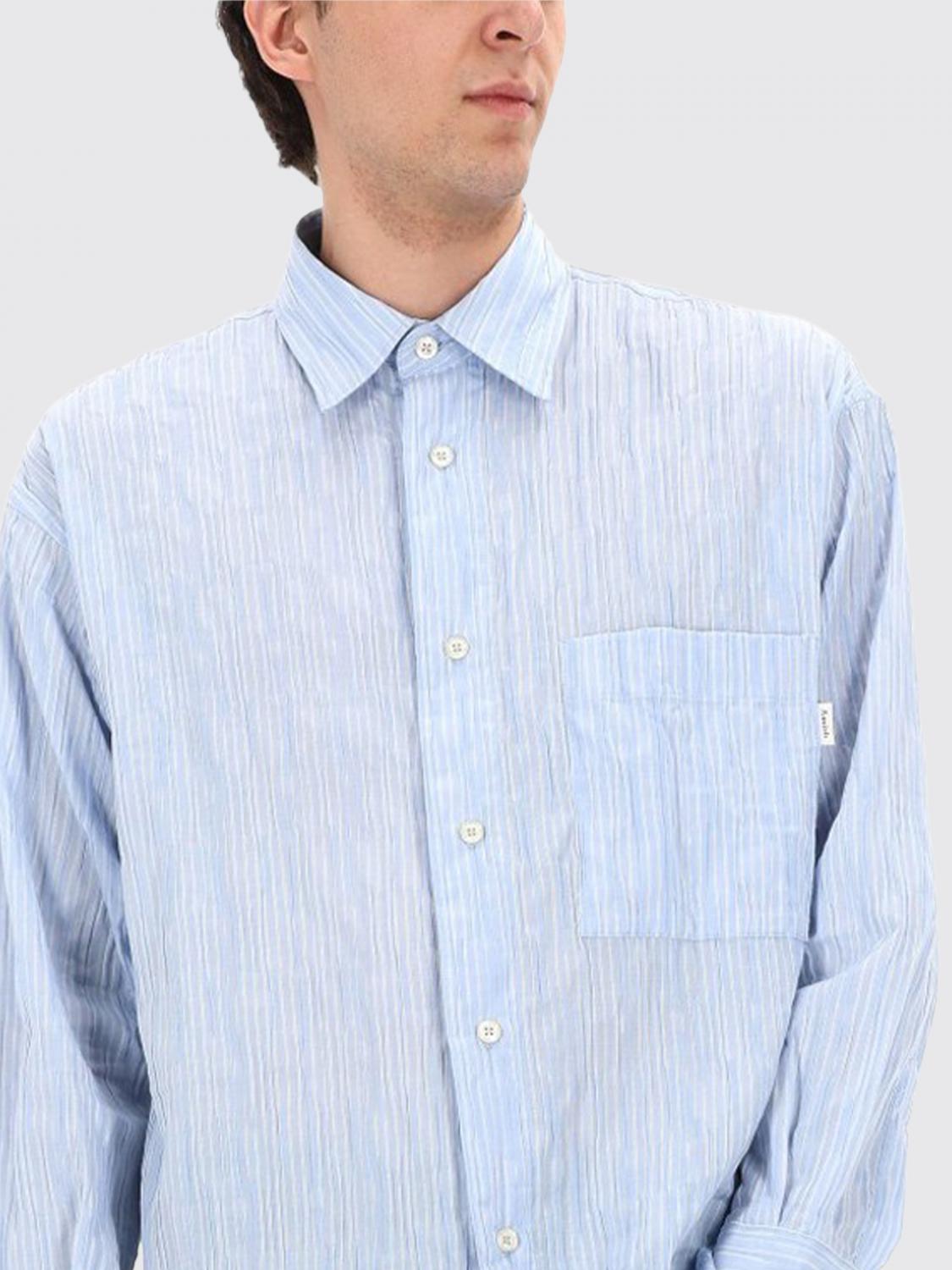 Shirt Men color Gnawed Blue