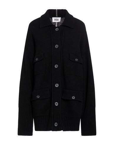Woman Cardigan Black Size 12 Wool