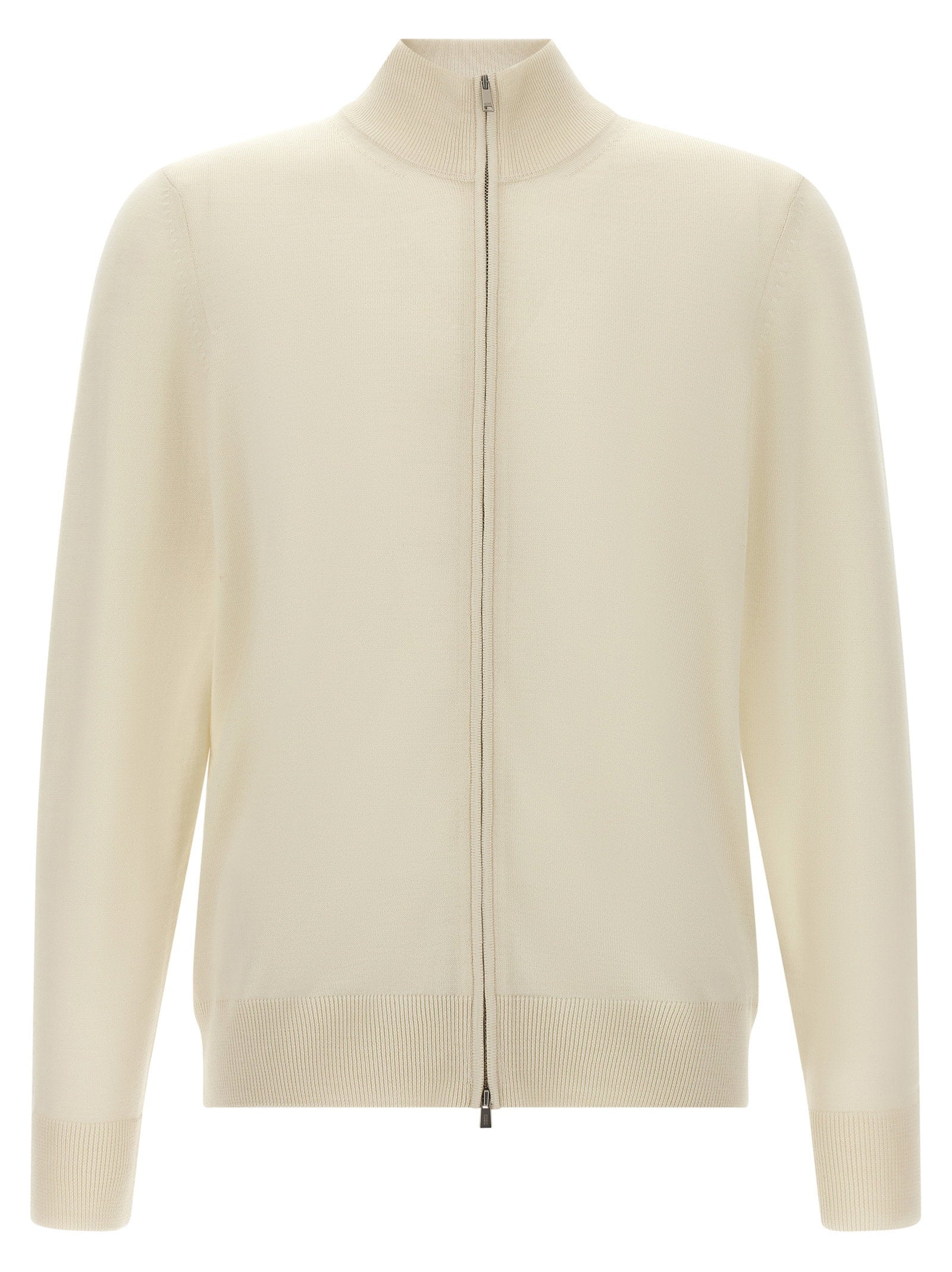 Virgin Wool Cardigan — Cream