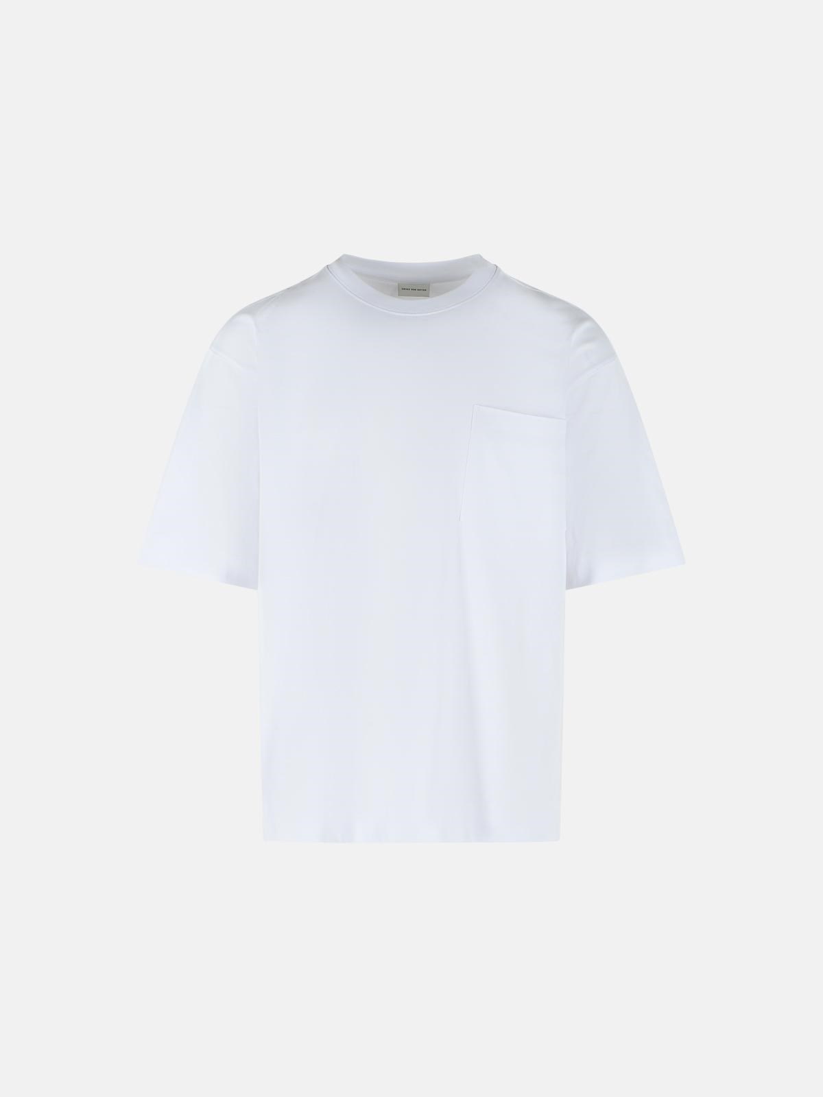 'Heso' White Cotton T-Shirt