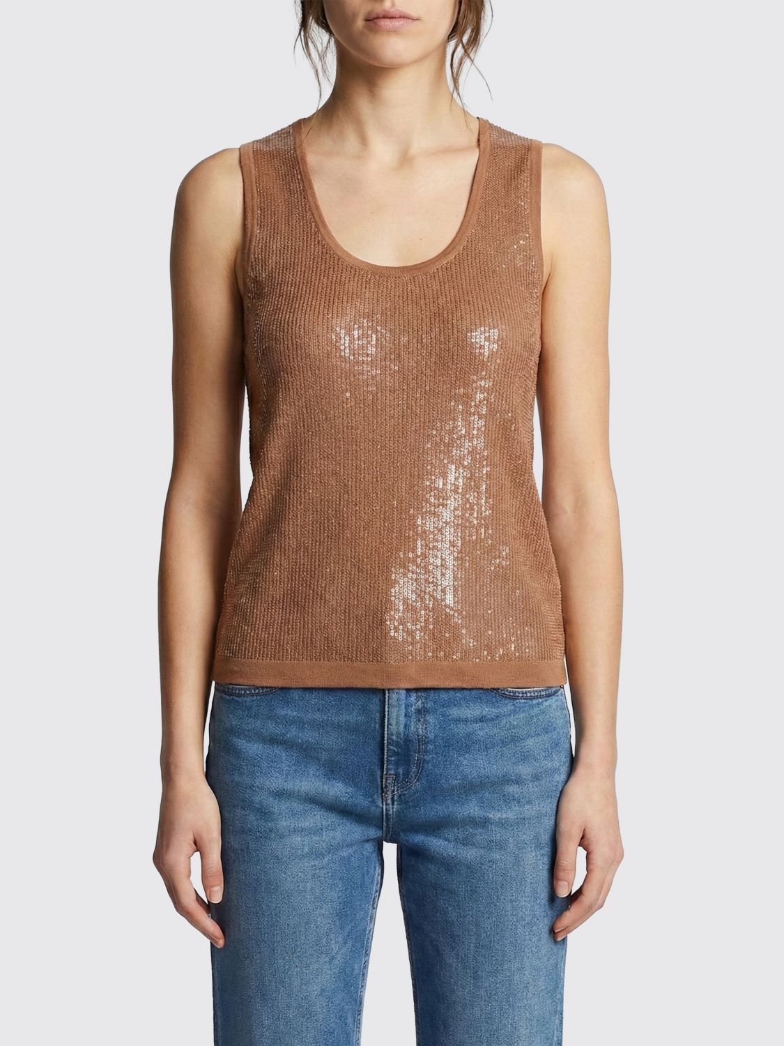 Top Woman color Brown