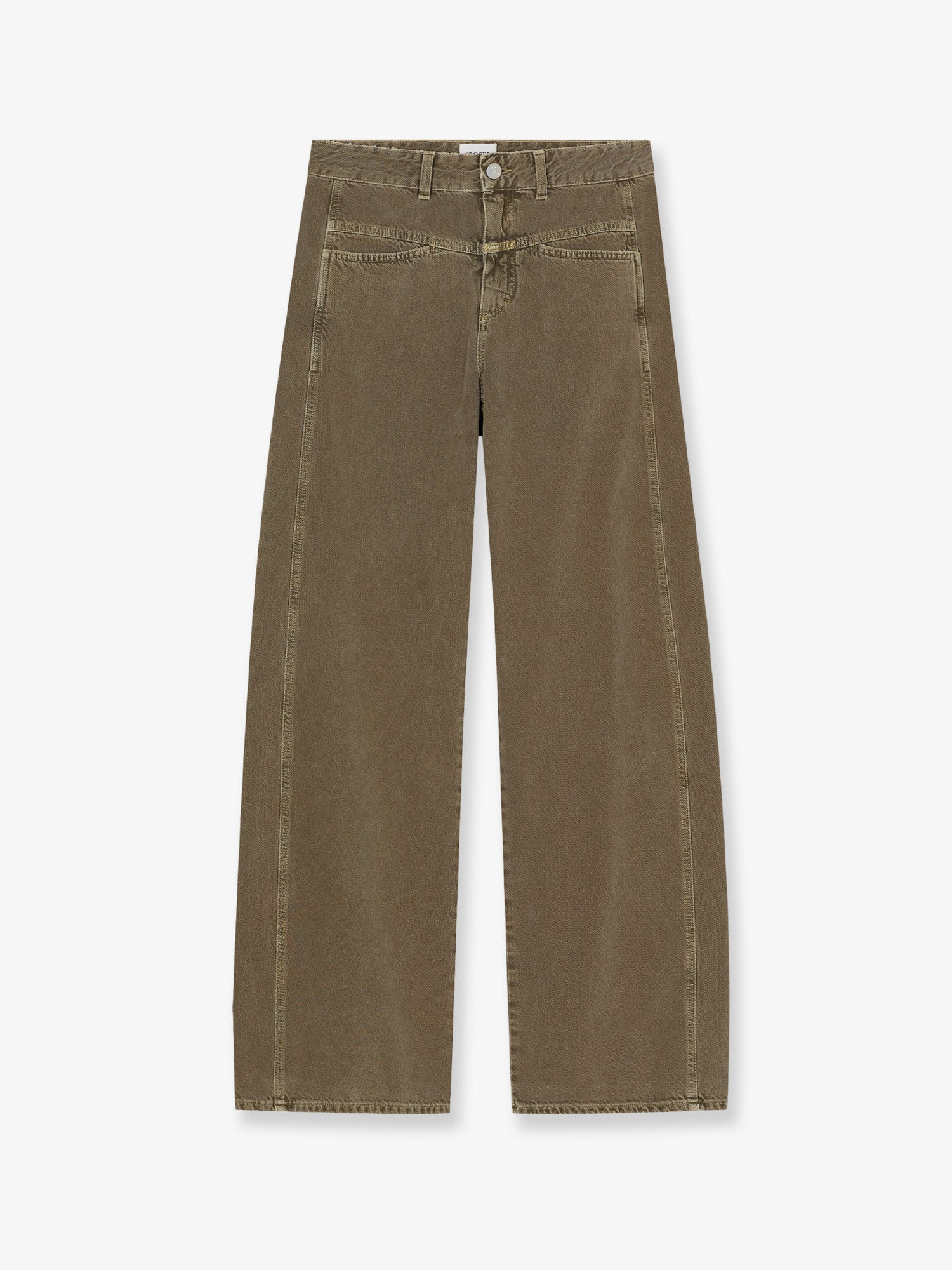 Premium Cotton Denim Trousers — Brown