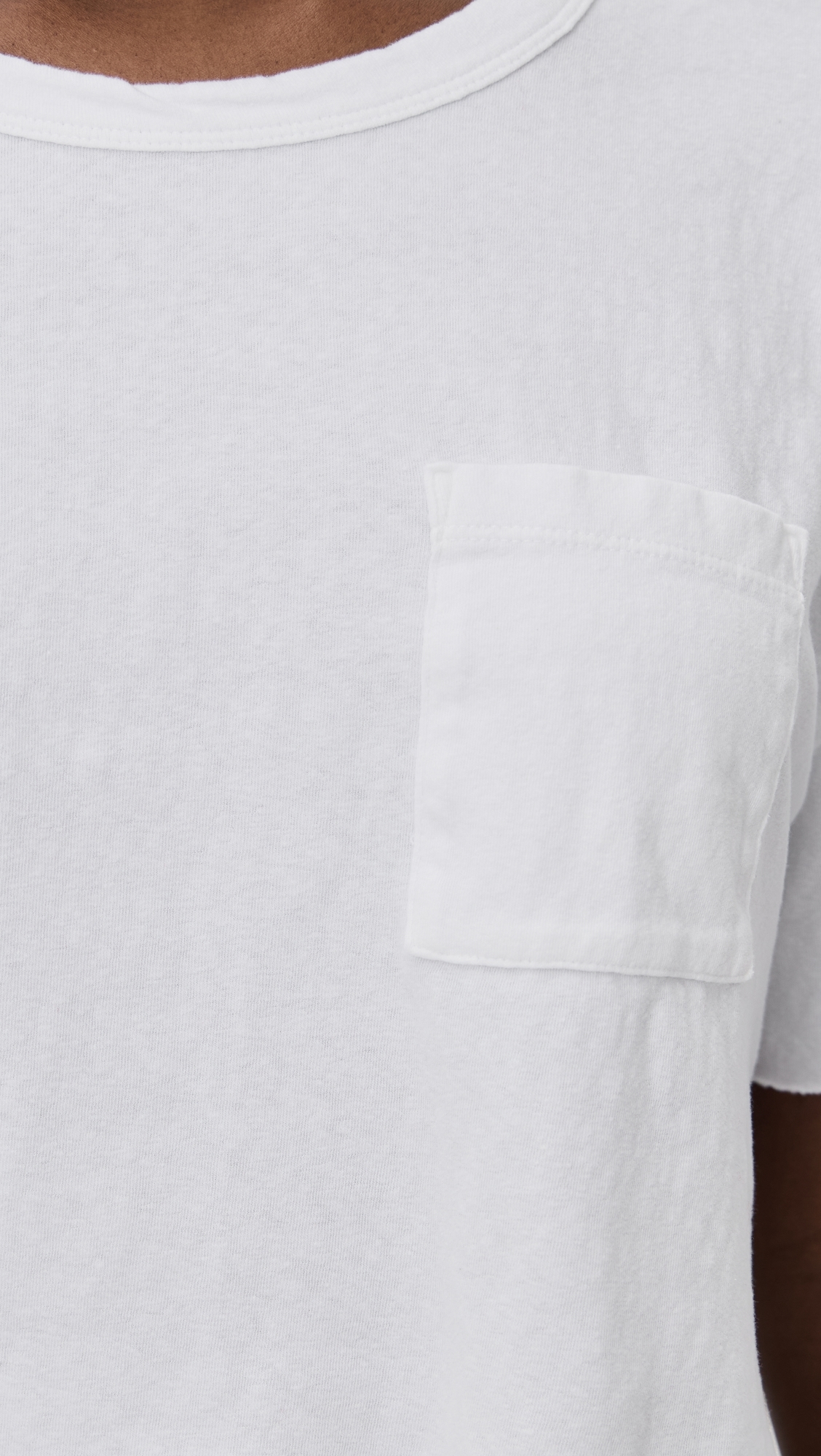 James Perse Cropped Relaxed Fit Pocket Tee White