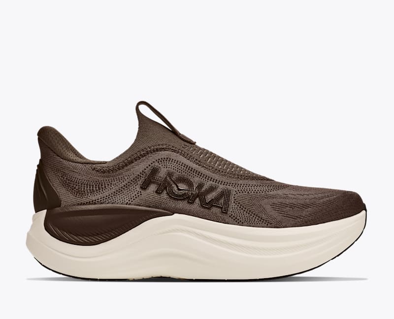 HOKA Men's Skyward Laceless Shoes in Cliff Grey/Cast Iron