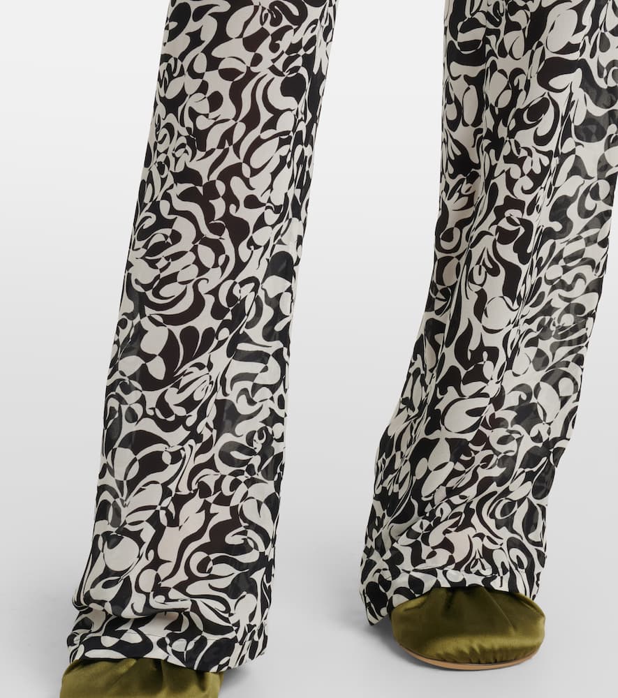 Printed straight pants