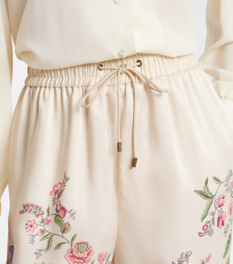 Floral wide-leg pants