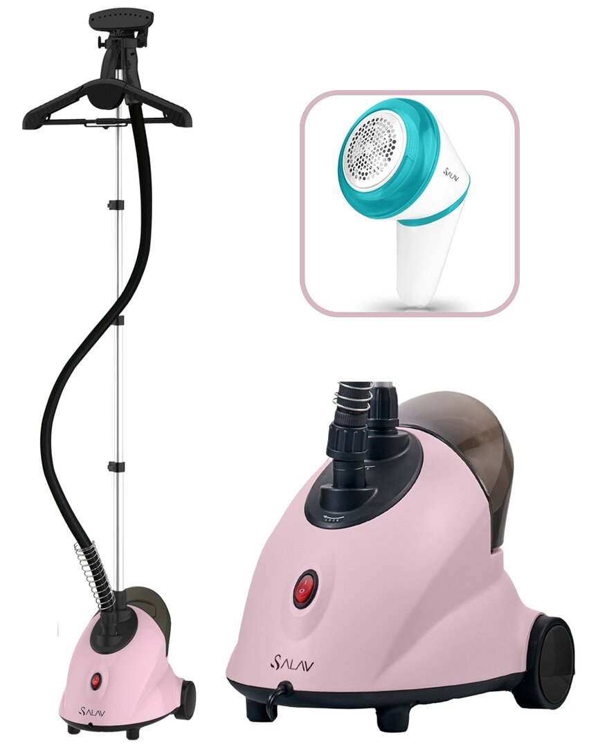Garment Steamer With 3Pc Decalcifier Packets And Rechargeable Lint Remover Set