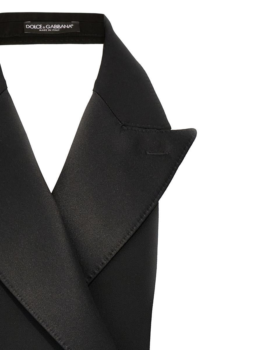 Double-Breasted Bare Back Vest