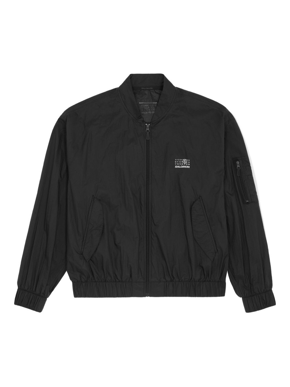 MM6 Maison Margiela X Salomon x Salomon numbers-print bomber jacket - Black