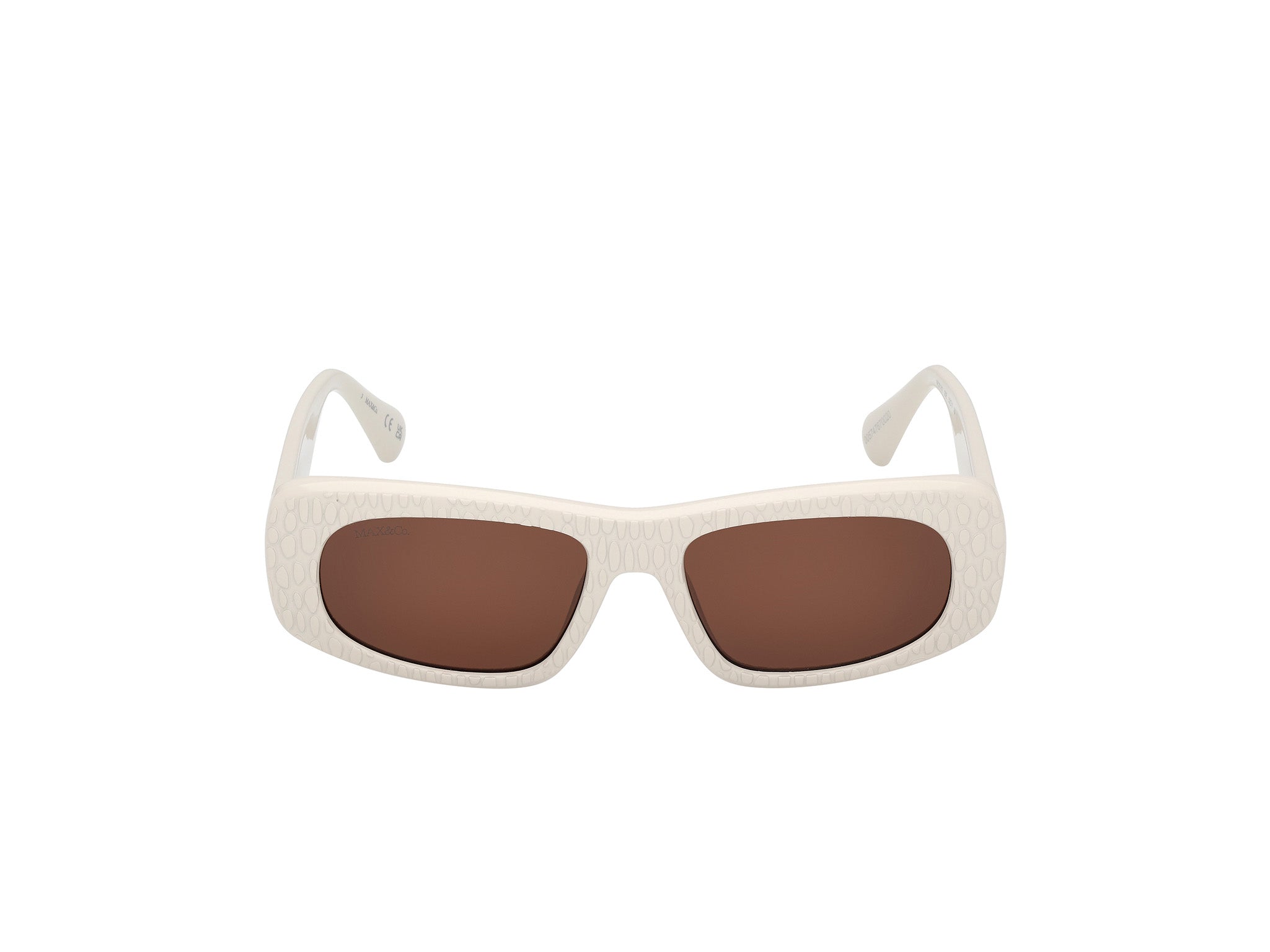 MAX&Co Mujer MAX&Co MO0142 25E Gafas de sol Inyectado Marfil Marrón Cuadrada Norma