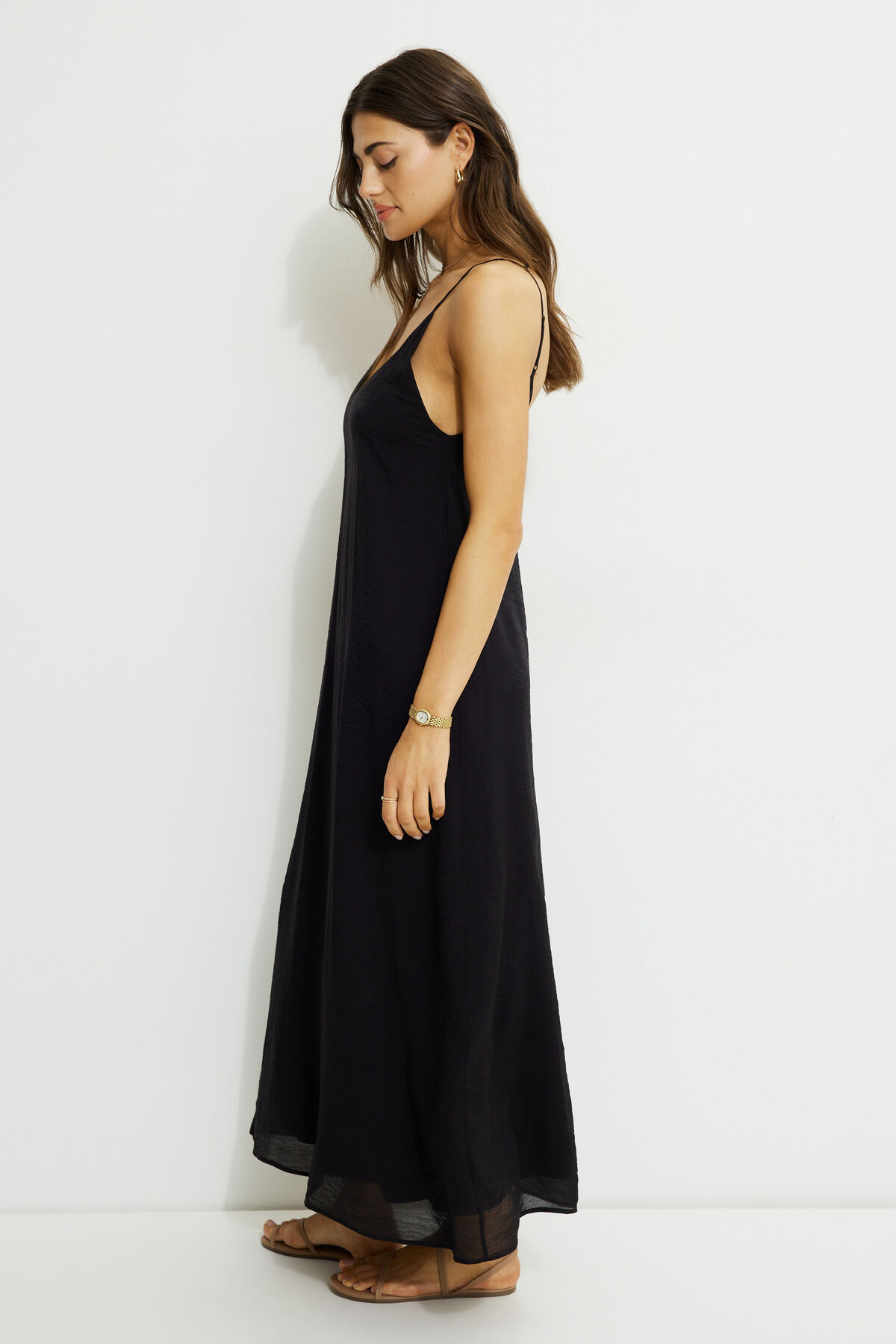 A Line Maxi Slip Dress