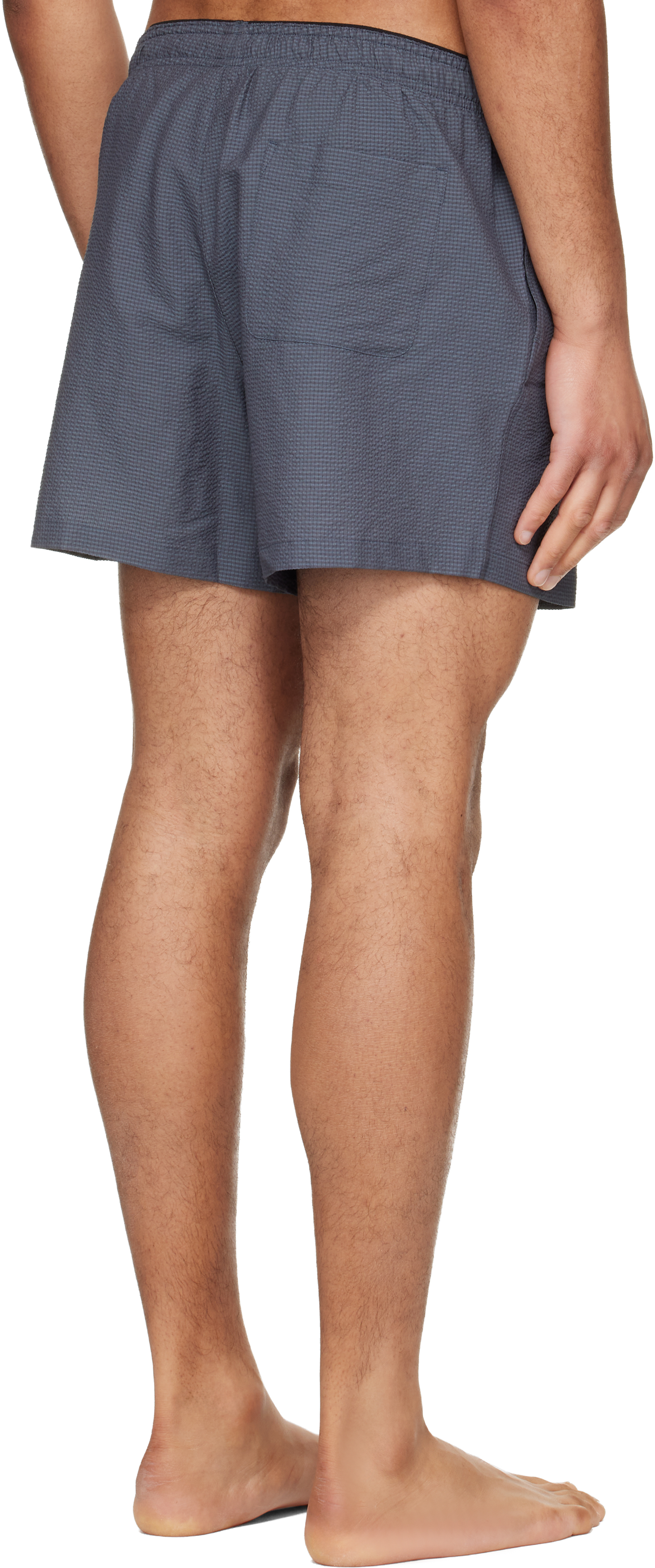 Gray Boxer Swim Shorts
