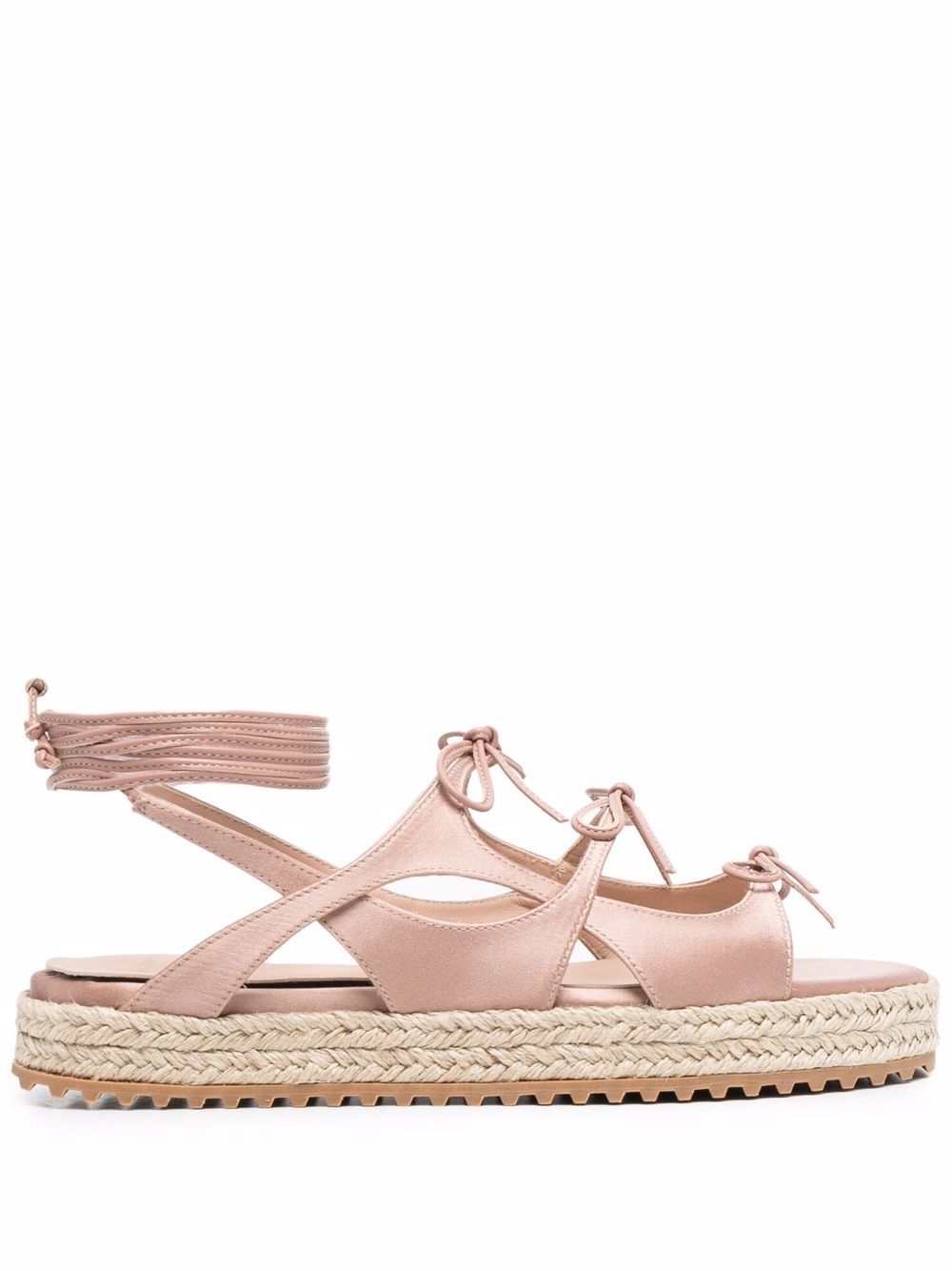 Paula multi-tie espadrille sandals - Pink