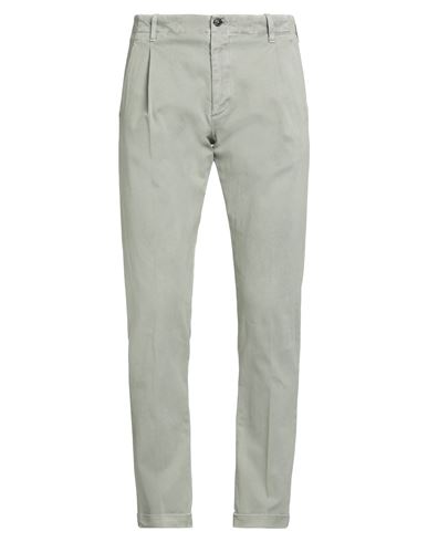Man Pants Sage green Size 32 Cotton, Elastane