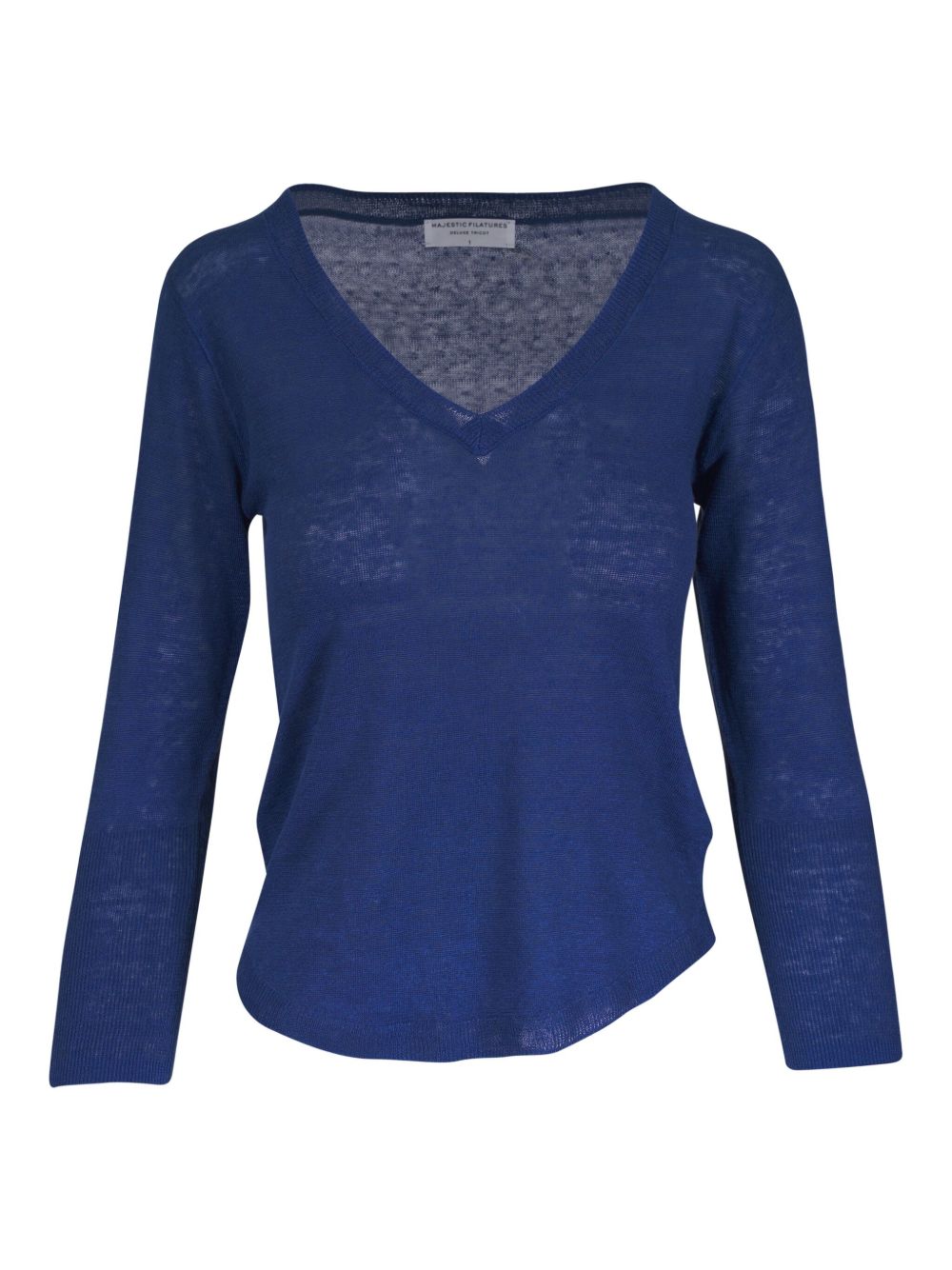 Majestic Filatures linen T-shirt - Blue