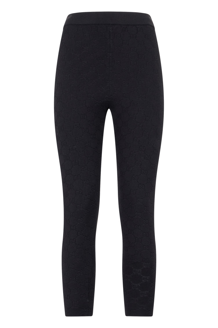 Viscose Blend Leggings With All-Over Gg Motif