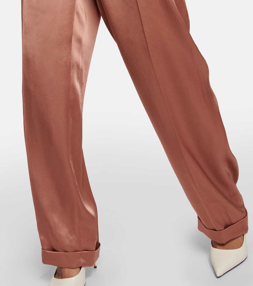 High-rise straight pants