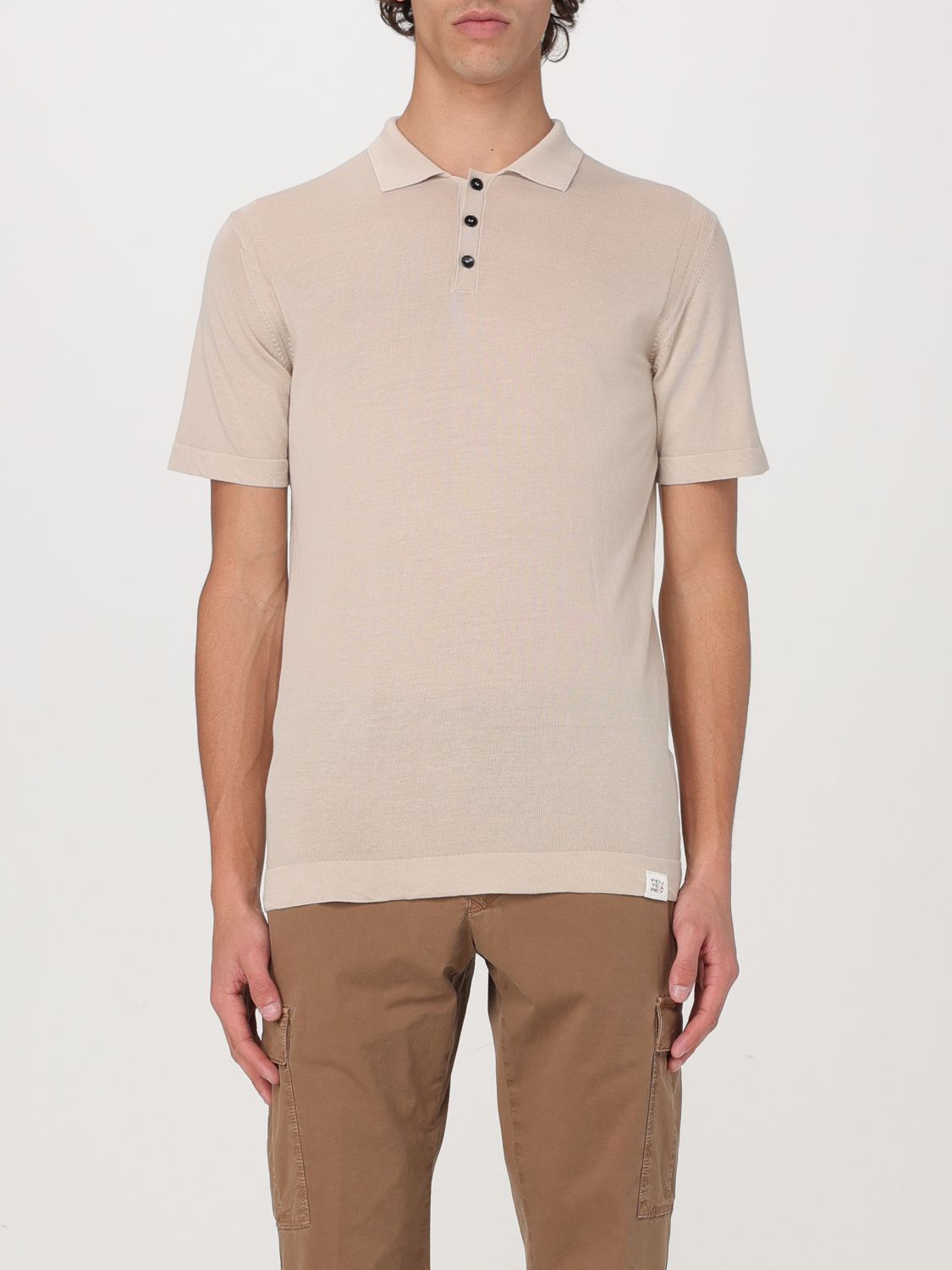 Polo Shirt Men color Beige