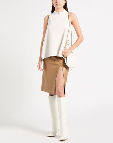 Woman Top Ivory Size 6 Viscose, Polyamide, Elastane, Cotton