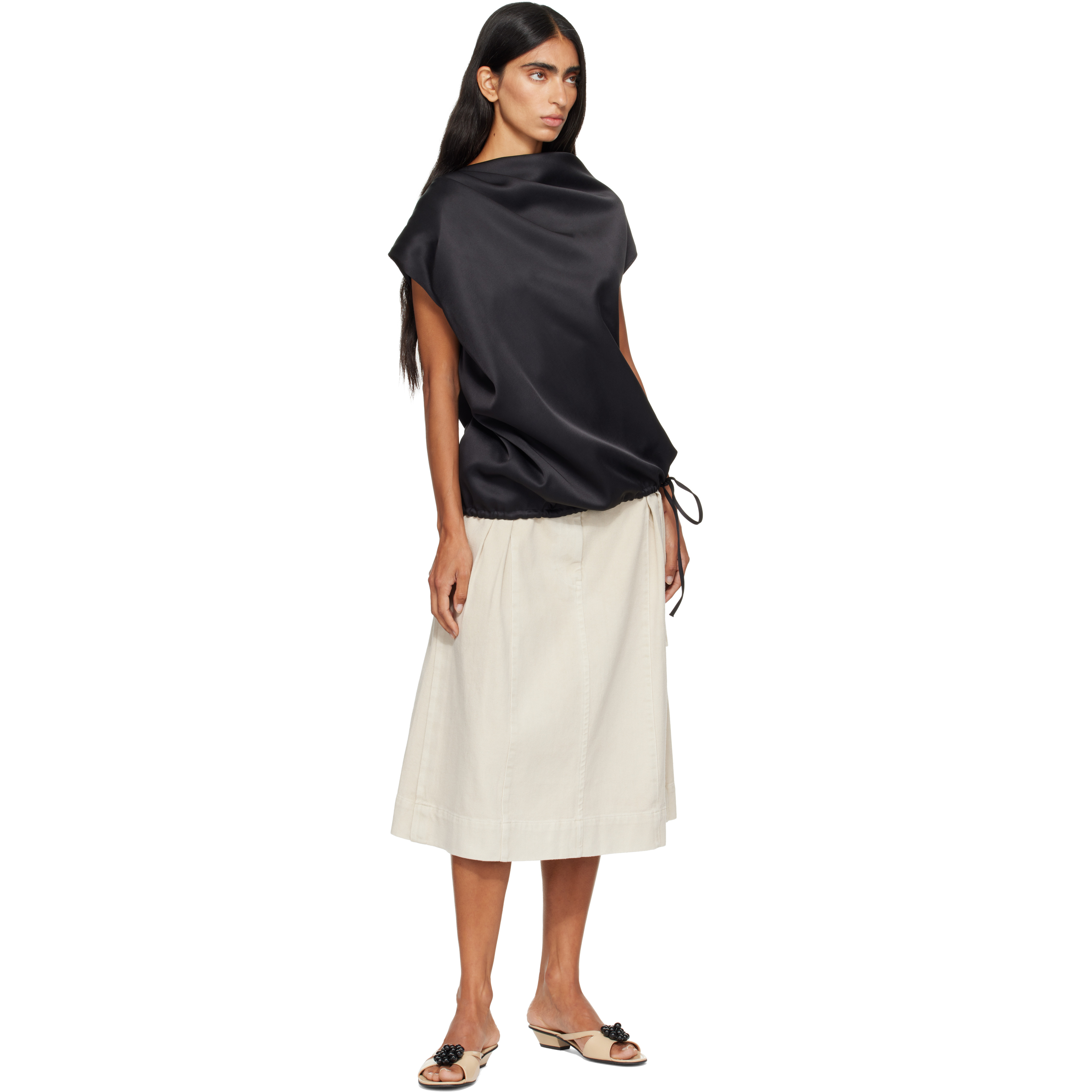 Off-White Kate Denim Midi Skirt