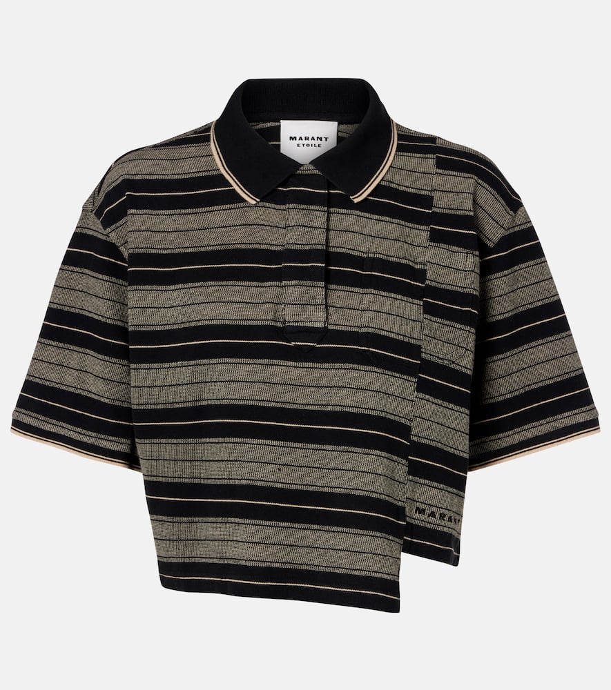 Isalyne striped cotton polo shirt