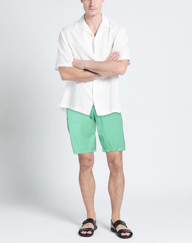Man Shorts & Bermuda Shorts Light green Size 30 Cotton, Polyester, Elastane