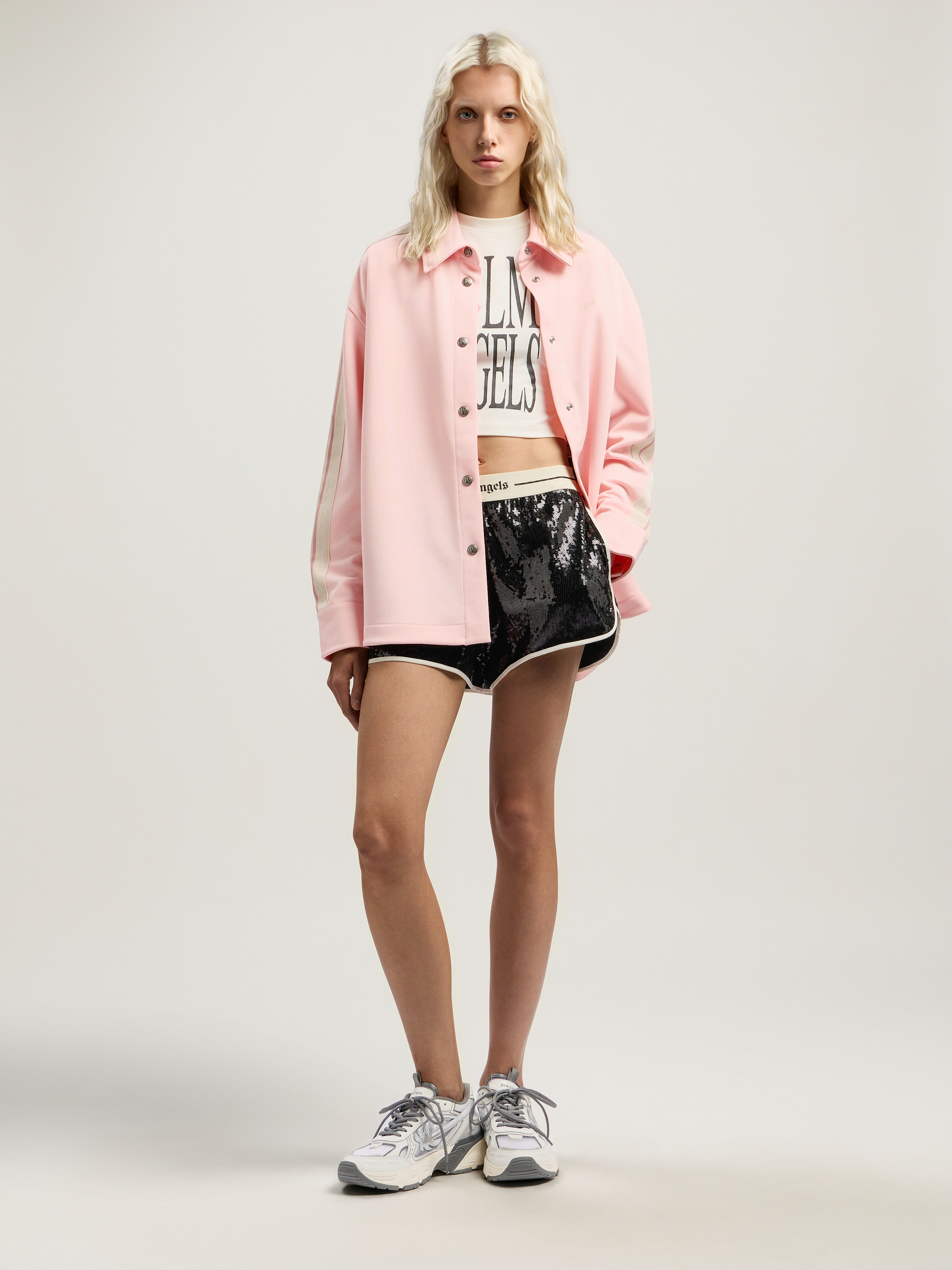Classic Logo Tonal Track Shirt Woman  Pink