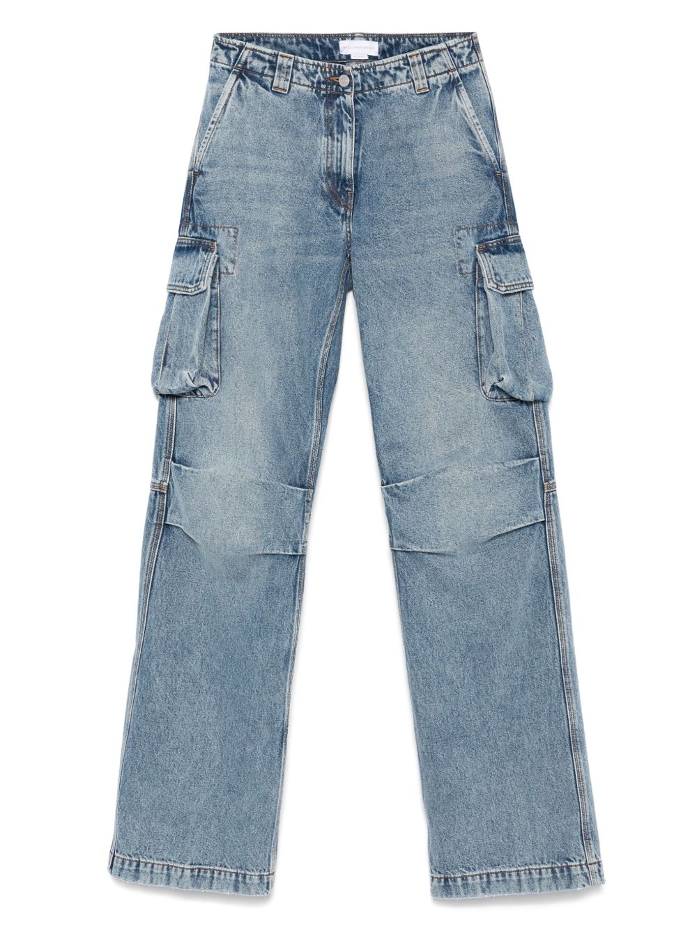 Straight-leg cargo jeans - Blue