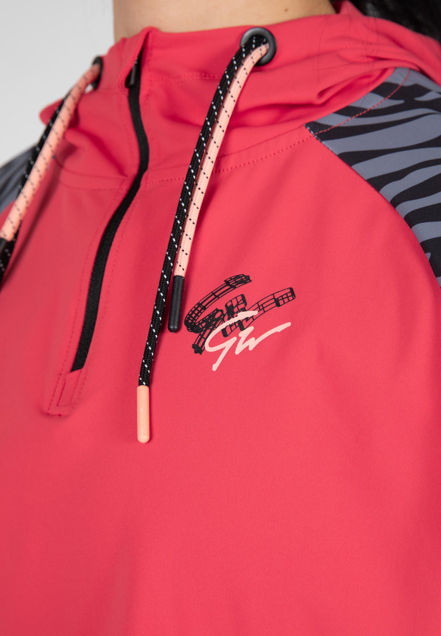 Zion Cropped Hoodie - Red