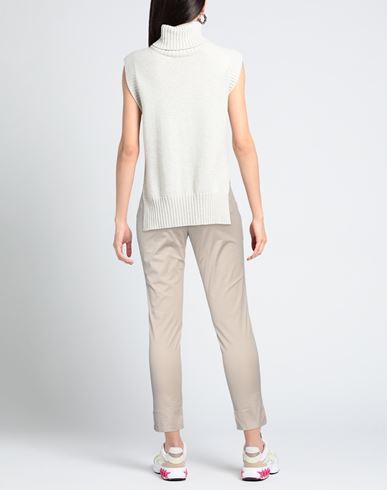 Rossopuro Woman Pants Beige Size 12 Cotton, Elastane