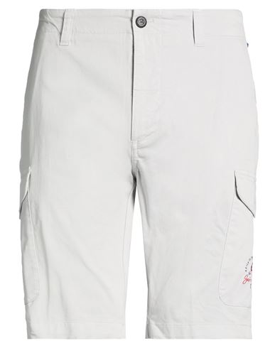 Man Shorts & Bermuda Shorts Light grey Size 34 Cotton, Elastane
