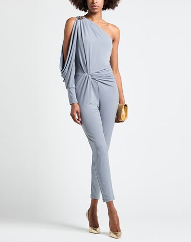 Woman Jumpsuit Grey Size 6 Polyester, Elastane