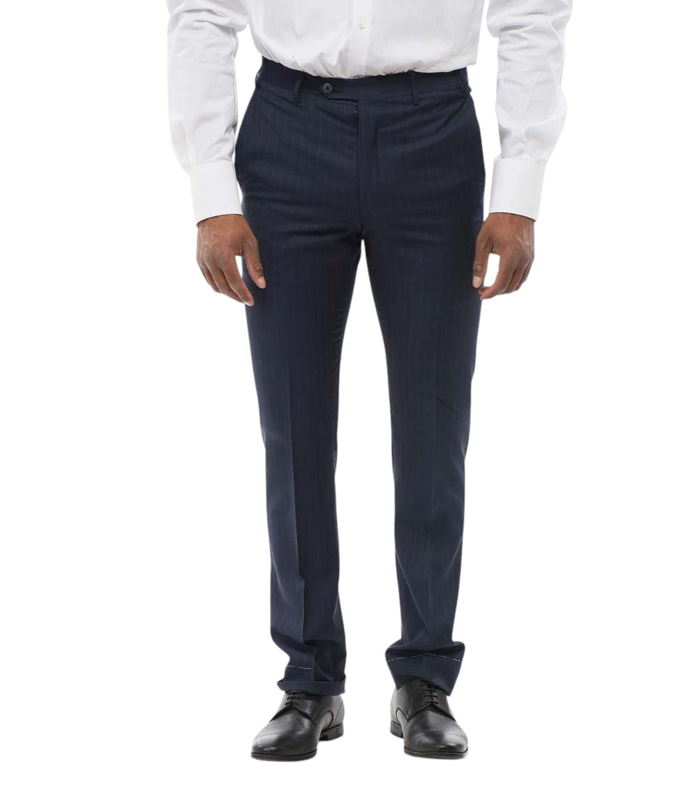 Blue Slim Stripes Trousers