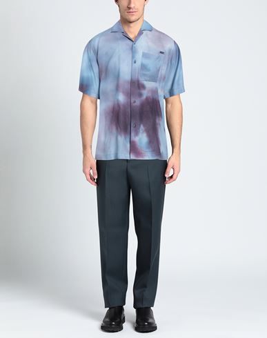 Man Shirt Pastel blue Size L Viscose