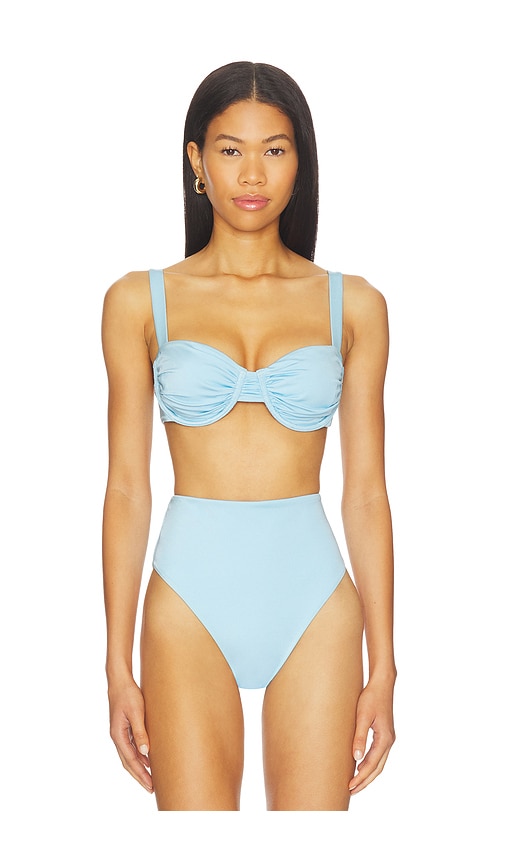 Cleobella Beckett Bikini Top in Baby Blue. - L also in M, S