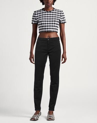 Woman Pants Black Size 8 Cotton, Elastane