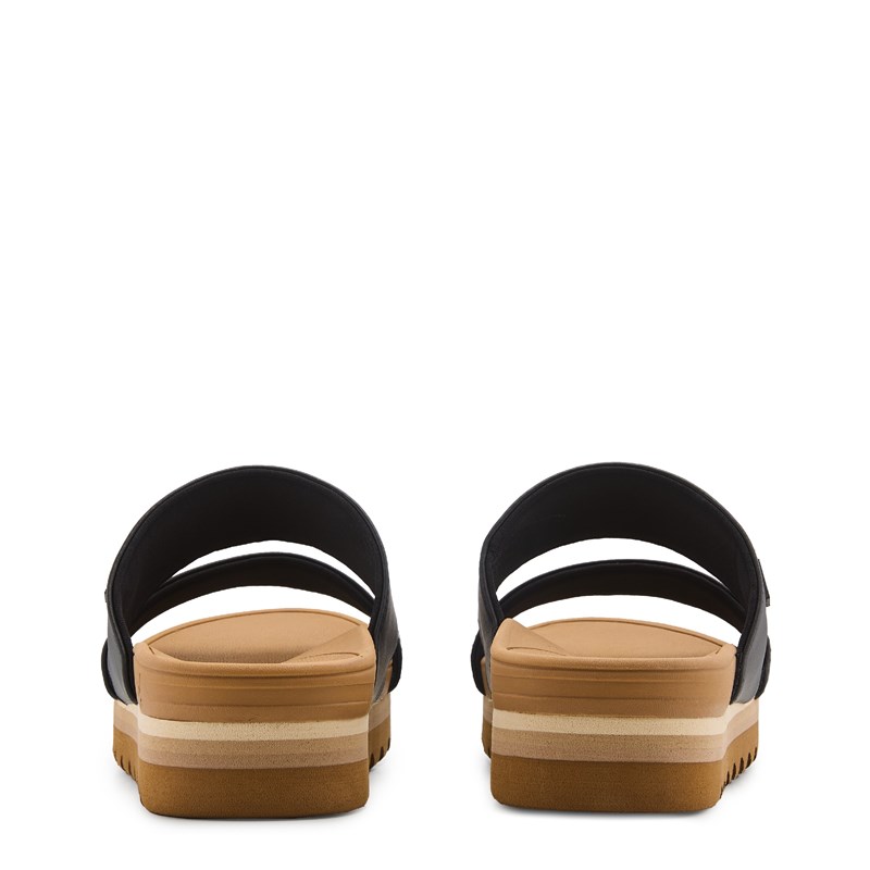 Women's Banded Horizon Hi Slide Sandals (Black/Tan)