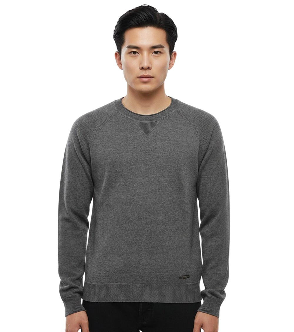 Grey Crew Neck Sweater