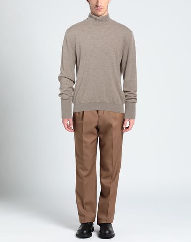 Man Turtleneck Beige Size 46 Cashmere