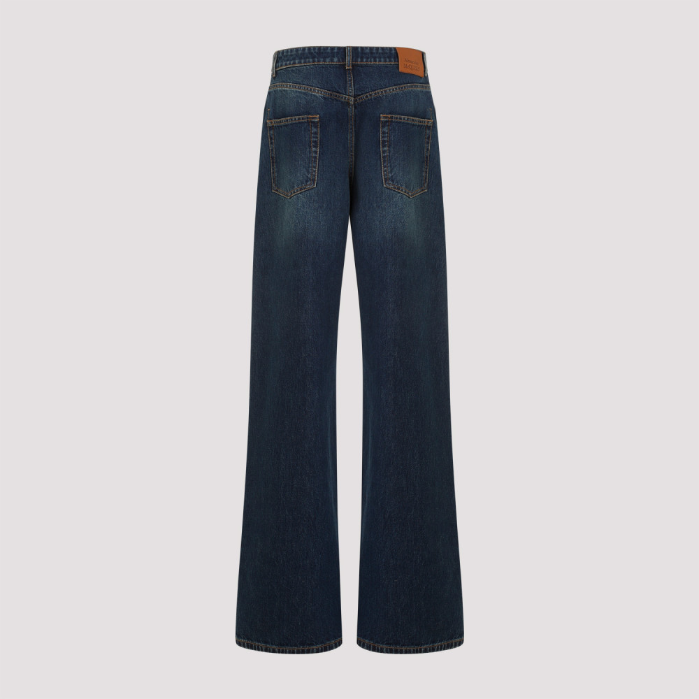 Dark Blue Cotton Jeans