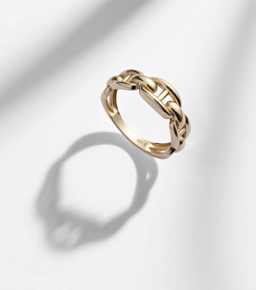 Puffed Maritime 14kt gold ring