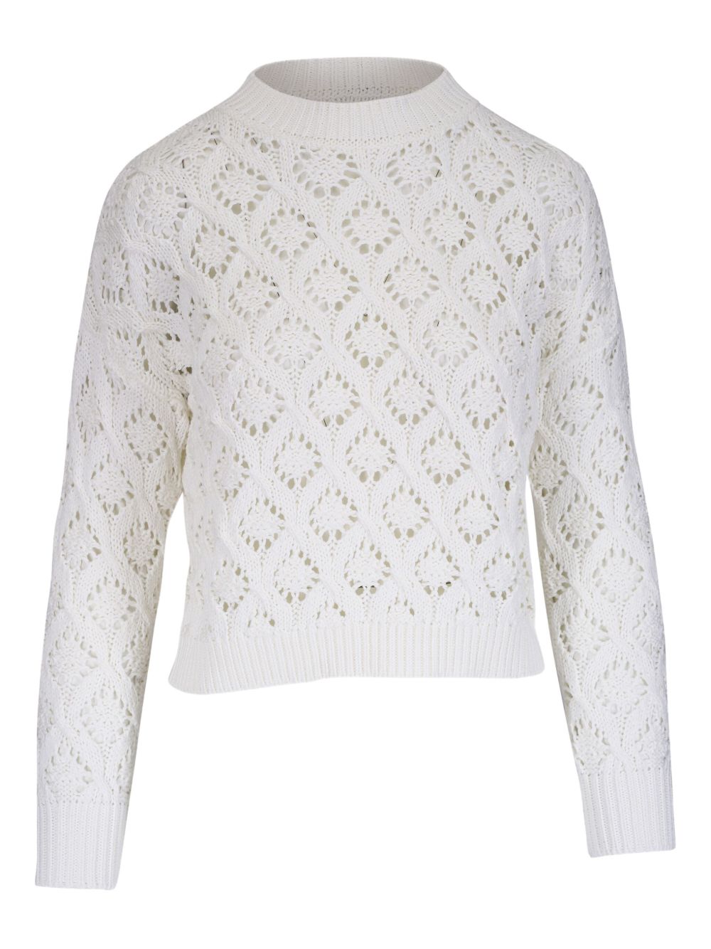 Kinross Cashmere open-knit jumper - White