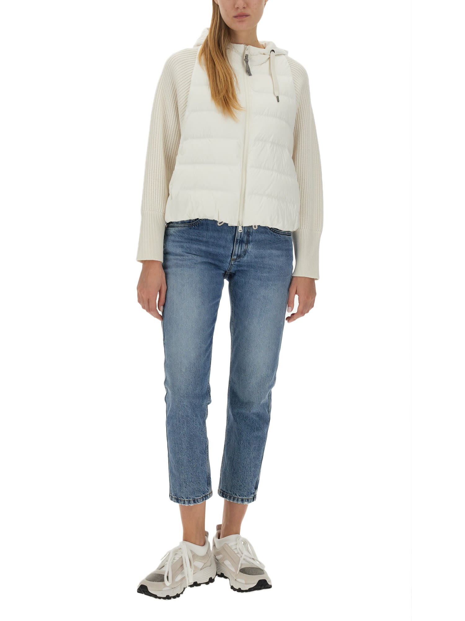 Distressed-effect denim jeans - Blue
